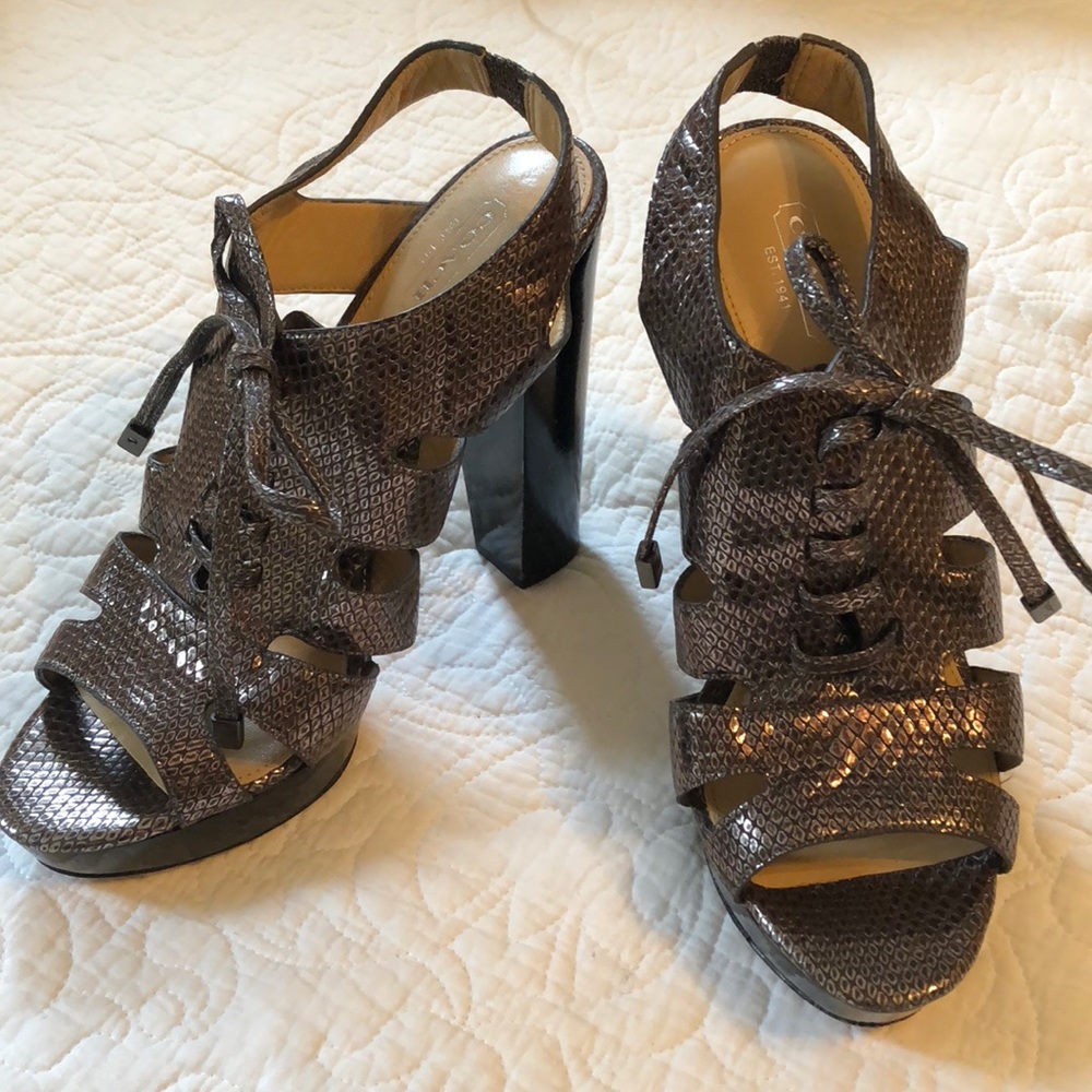 Coach Heeled Sandals Size 8.5